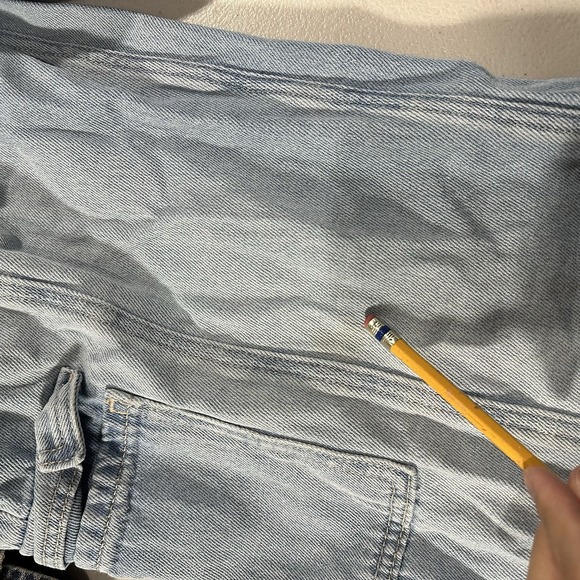 Hollister Cargo Pants Jeans Women XS 27 x 30 Blue Straight Y2K Streetwear - Picture 4 of 11